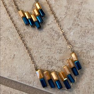 Blue & Gold Necklace
